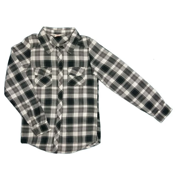 Szürke kockás ingblúz (140)