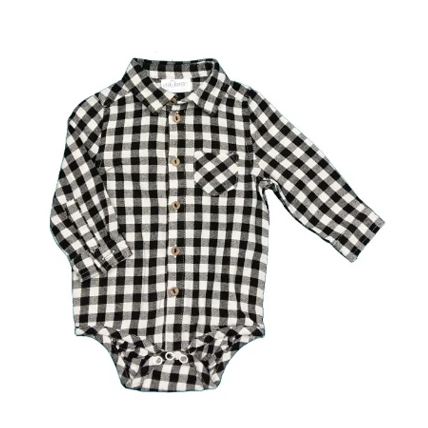 Fekete-fehér flanel ingbody (68)