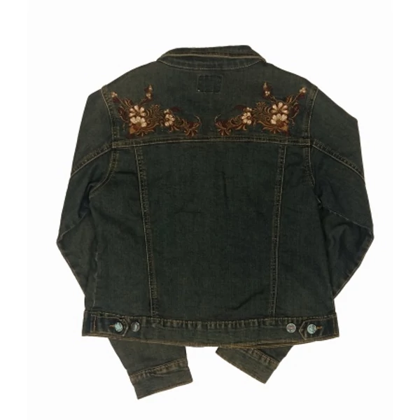 Fekete himzett farmerkabát (152)