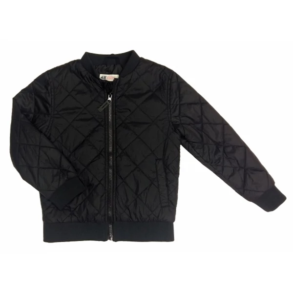 fekete steppelt átmeneti kabát (116)