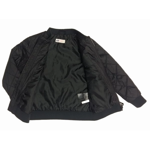 fekete steppelt átmeneti kabát (116)