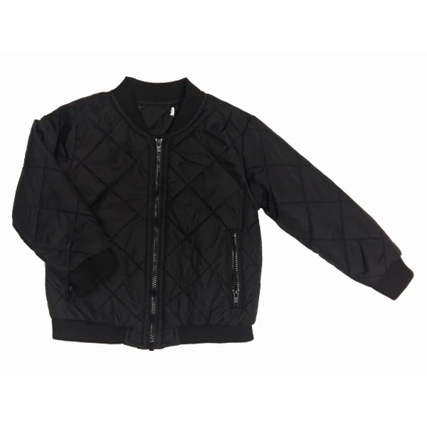 Fekete steppelt átmeneti kabát (98)