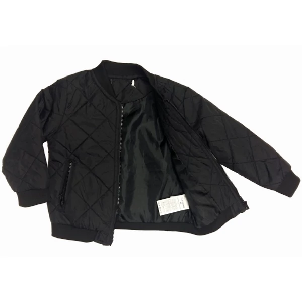 Fekete steppelt átmeneti kabát (98)