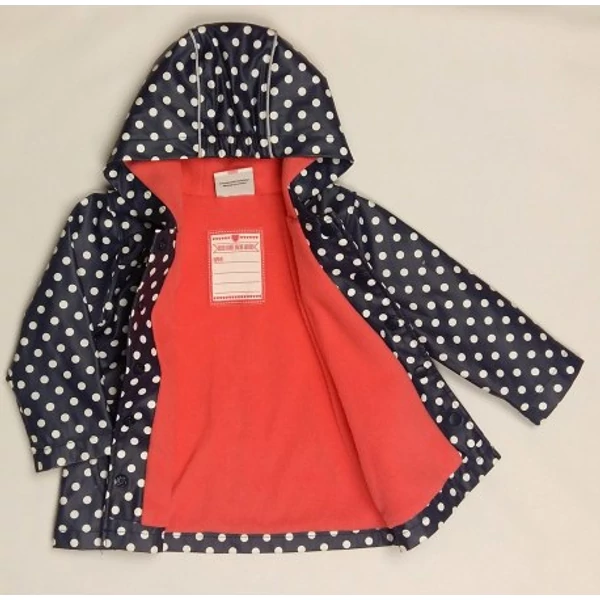 Sötétkék pöttyös átmeneti kabát (80)