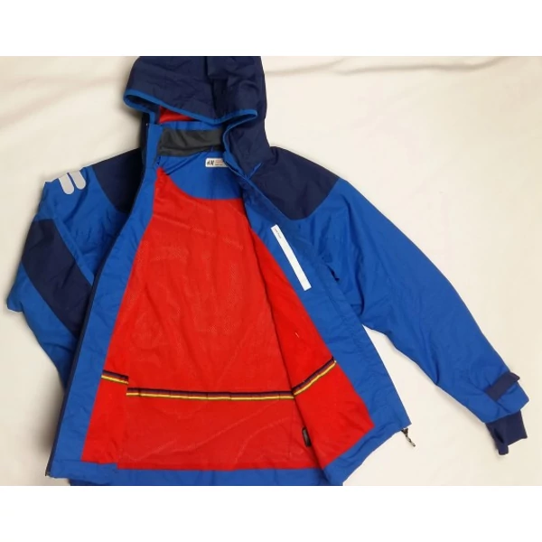 Kék-piros átmeneti kabát (164)