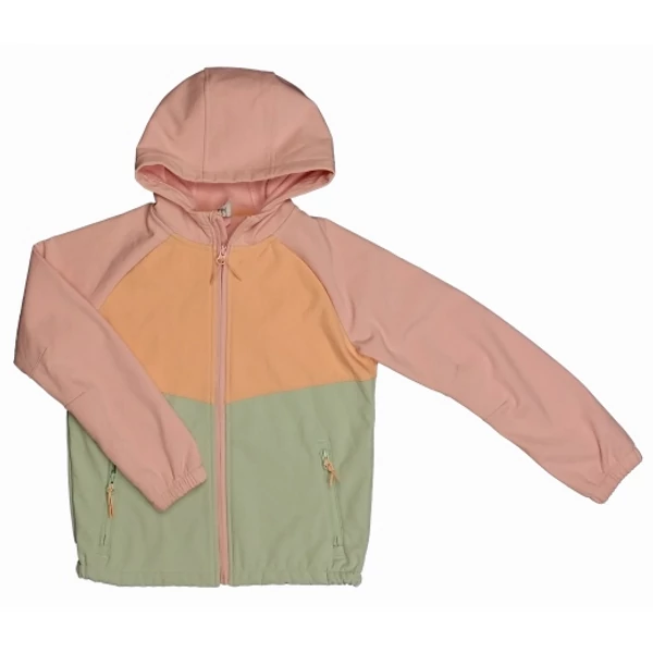 Zöld-barack-rózsaszín átmeneti kabát (140)