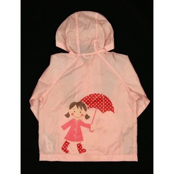 Rózsaszín esernyős kislányos átmeneti/eső kabát (92)