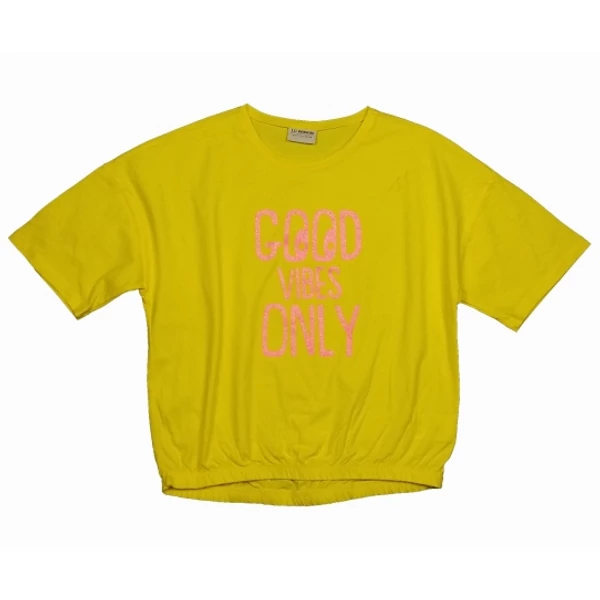 Sárga Good Vibes póló (158)