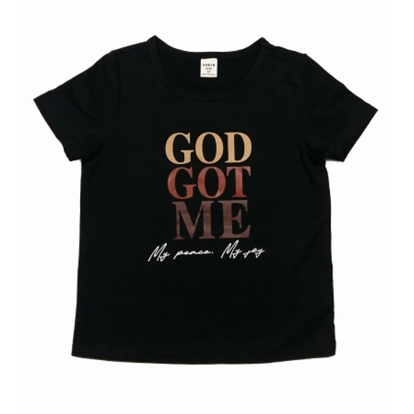 Fekete írásos póló (104)