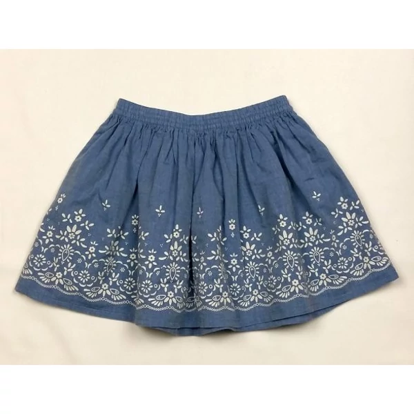 Virágos farmerkék szoknya (128)