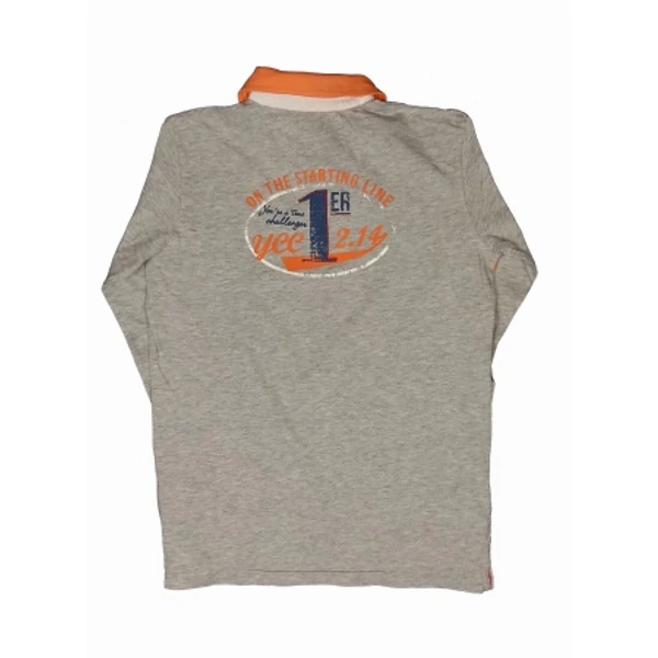 Szürke narancs galléros póló (152)