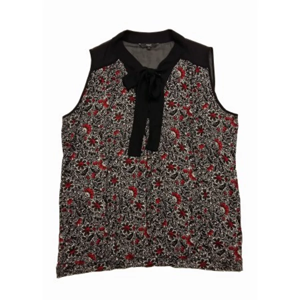 fekete bordó virágos blúz (XL)