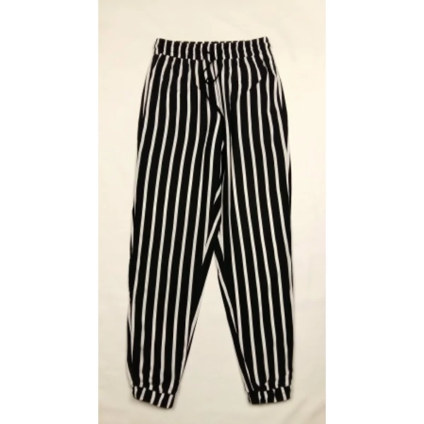 Fekete-fehér csíkos lenge nadrág (XS)