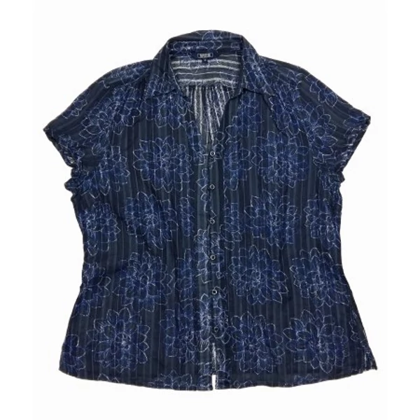 Kék virágos blúz (XL)