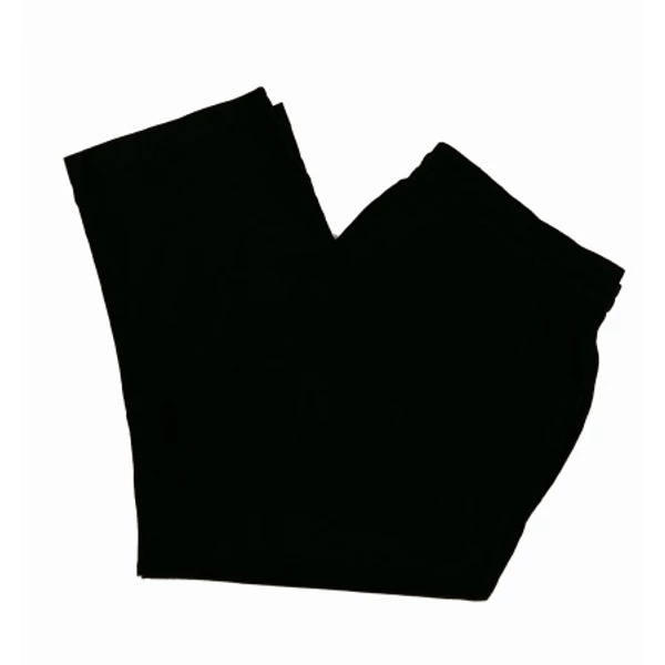 Fekete len-viszkóz 3/4-es nadrág (40)