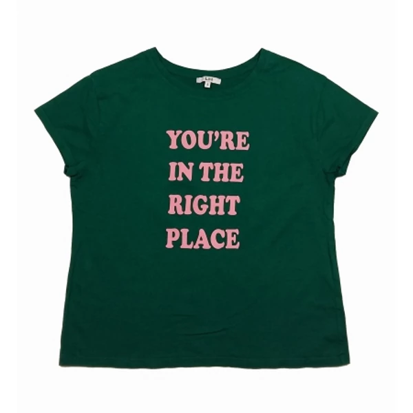 Zöld feliratos póló (S)