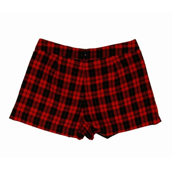 Piros-fekete kockás short (L)