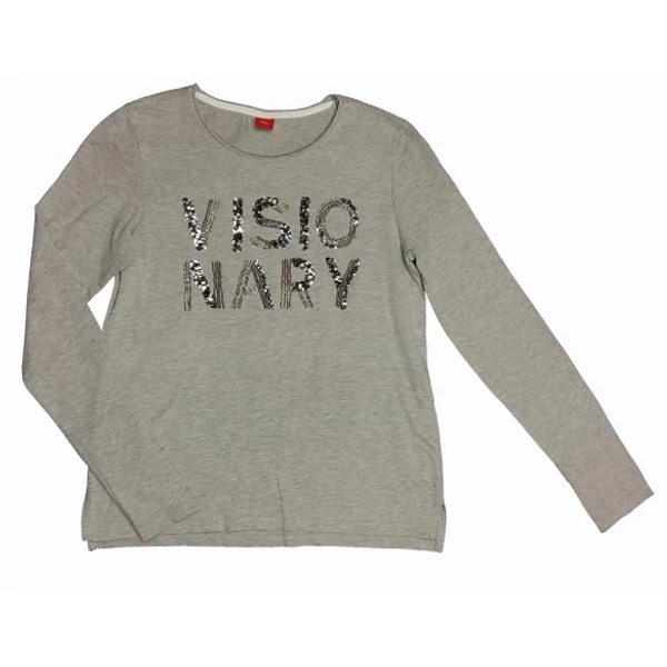 Szürke S'Oliver flitteres póló (S)