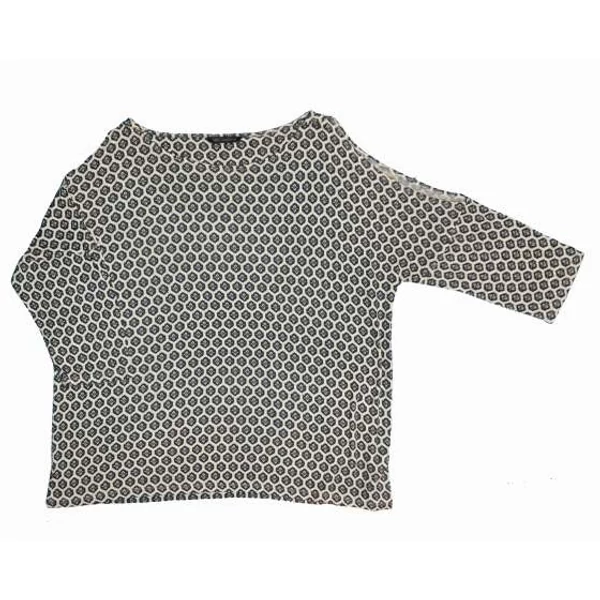 Kék-fehér mintás póló (44)