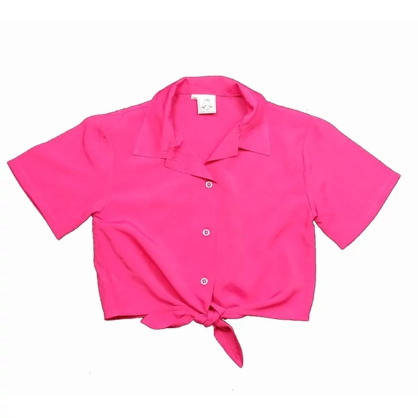 Ciklámen megkötős blúz (134)