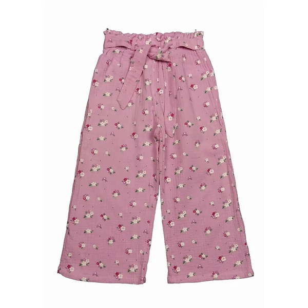 Pink virágos duplagéz nadrág (128)
