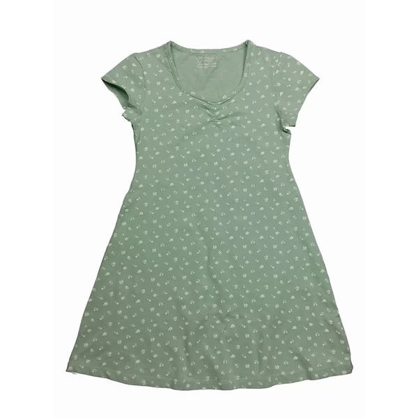 Zöld kisvirágos ruha (146)